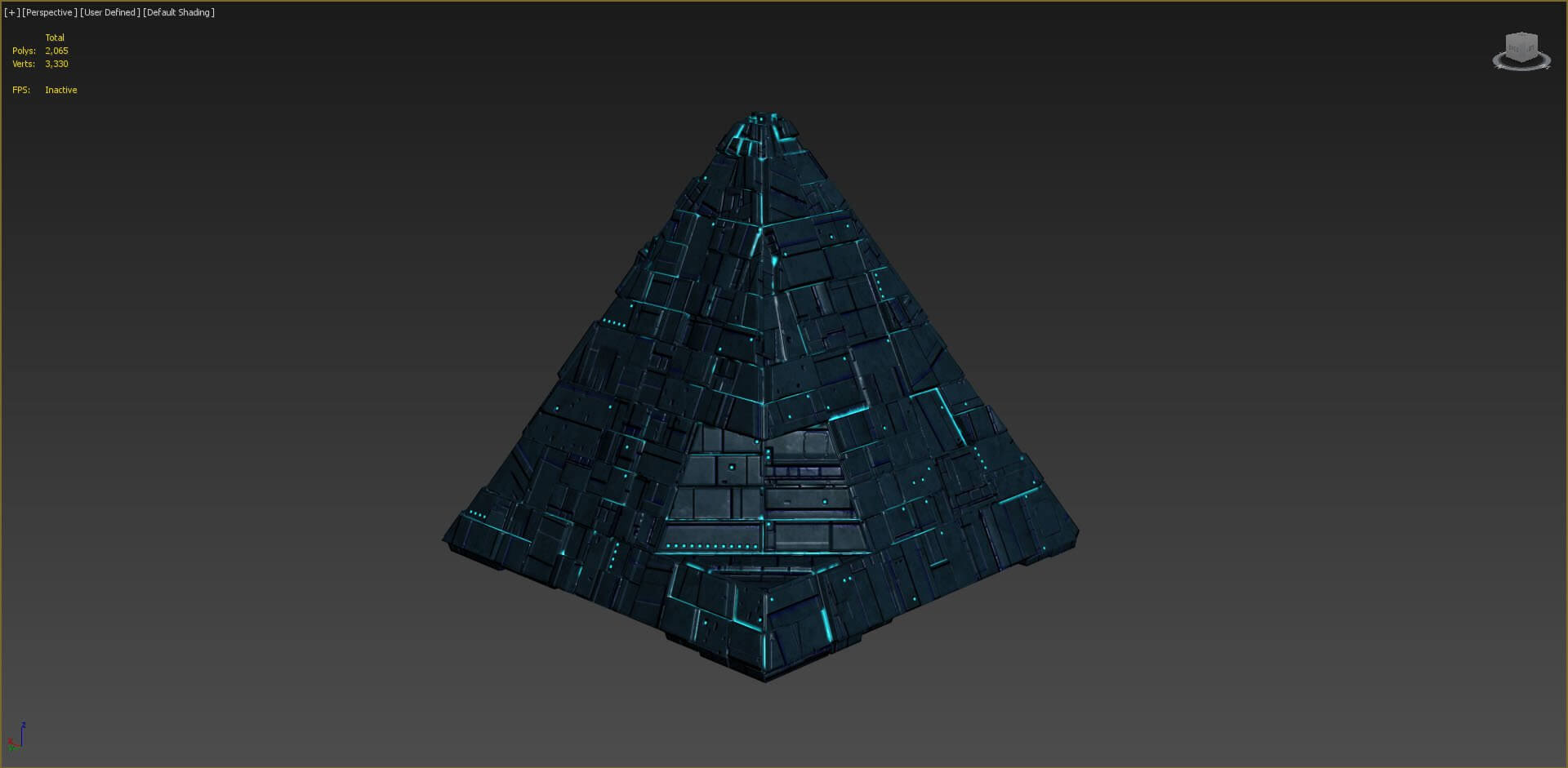 Sci-Fi SpaceShip The Pyramid 3D Model