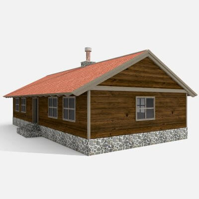 Wood Log House