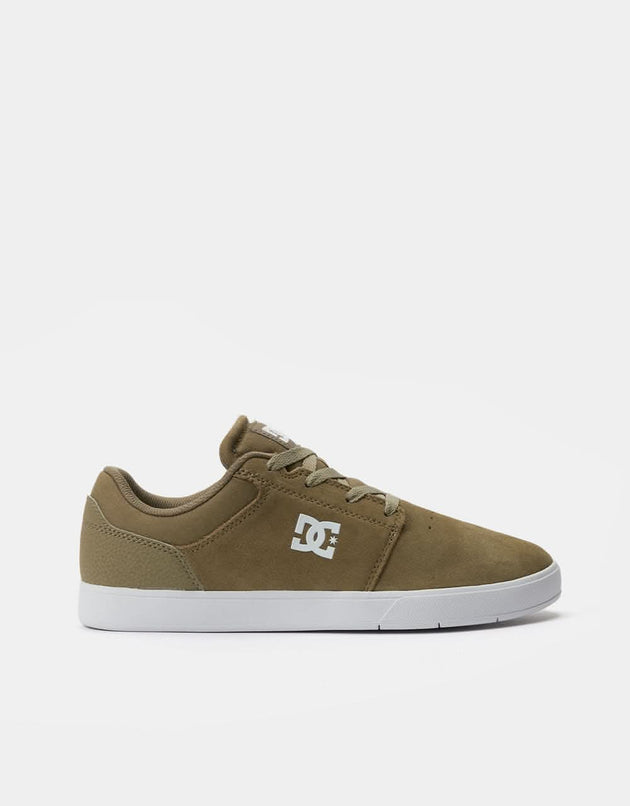 DC Crisis 2 Skate Shoes - Olive/White