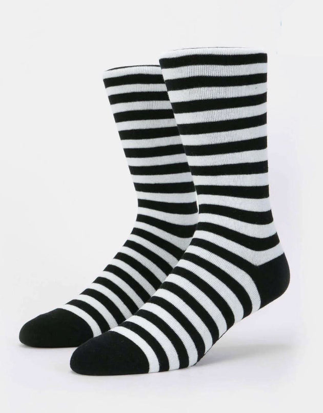 Route One Striped Socks - Black/White