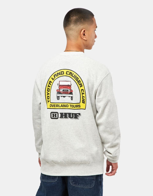 HUF x Toyota Land Cruiser Overland Touring Crewneck - Ash