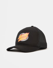 Santa Cruz Oval Check Flame Meshback Cap - Black