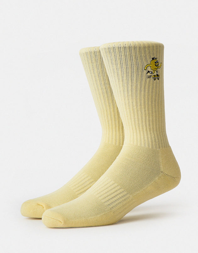 Blast Skates Embroidered Mascot Crew Socks - Yellow