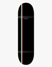 Skateboard Cafe Stripe Skateboard Deck - Black/Burgundy/White/Forest