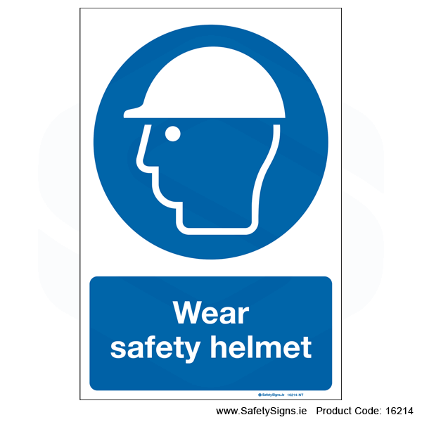 Wear Safety Helmet - 16214 — SafetySigns.ie