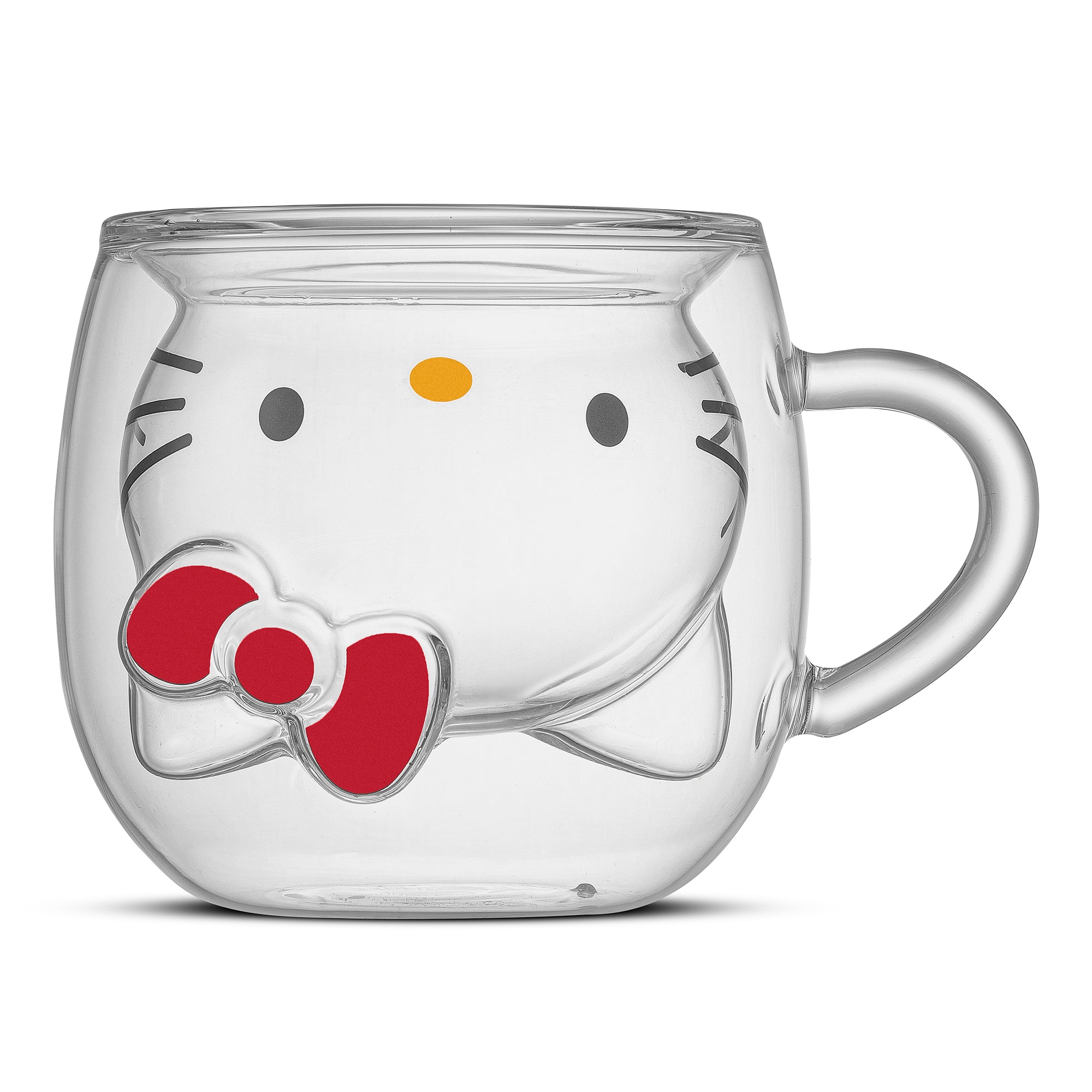 Hello Kitty 3D Double Wall Espresso Glass Home Goods JoyJolt