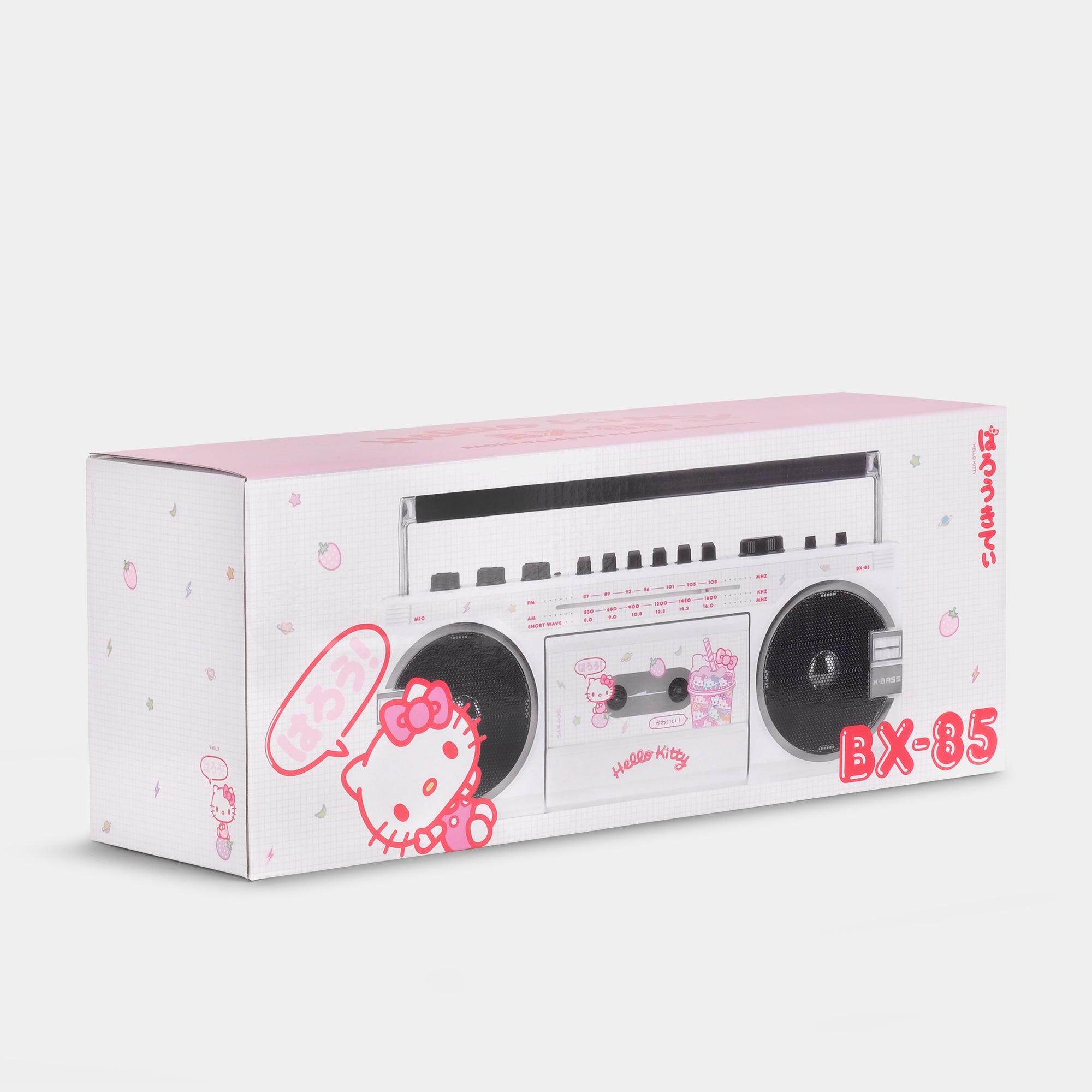 Hello Kitty Strawberry Kawaii BX-85 Bluetooth Cassette Player Boombox Electronic RETROSPEKT   