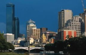 Australia. Centro di Melbourne, cittÃ  bagnata dal fiume Yarra.De Agostini Picture Library/G. SioÃ«n