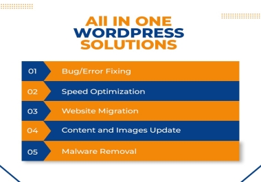 I will fix WordPress bug,  do speed optimization & remove malware