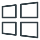 windows, microsoft, Logo, Brand, Logos, Brands Black icon