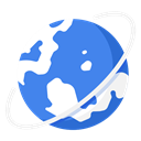 globe, international, world, Business, work RoyalBlue icon