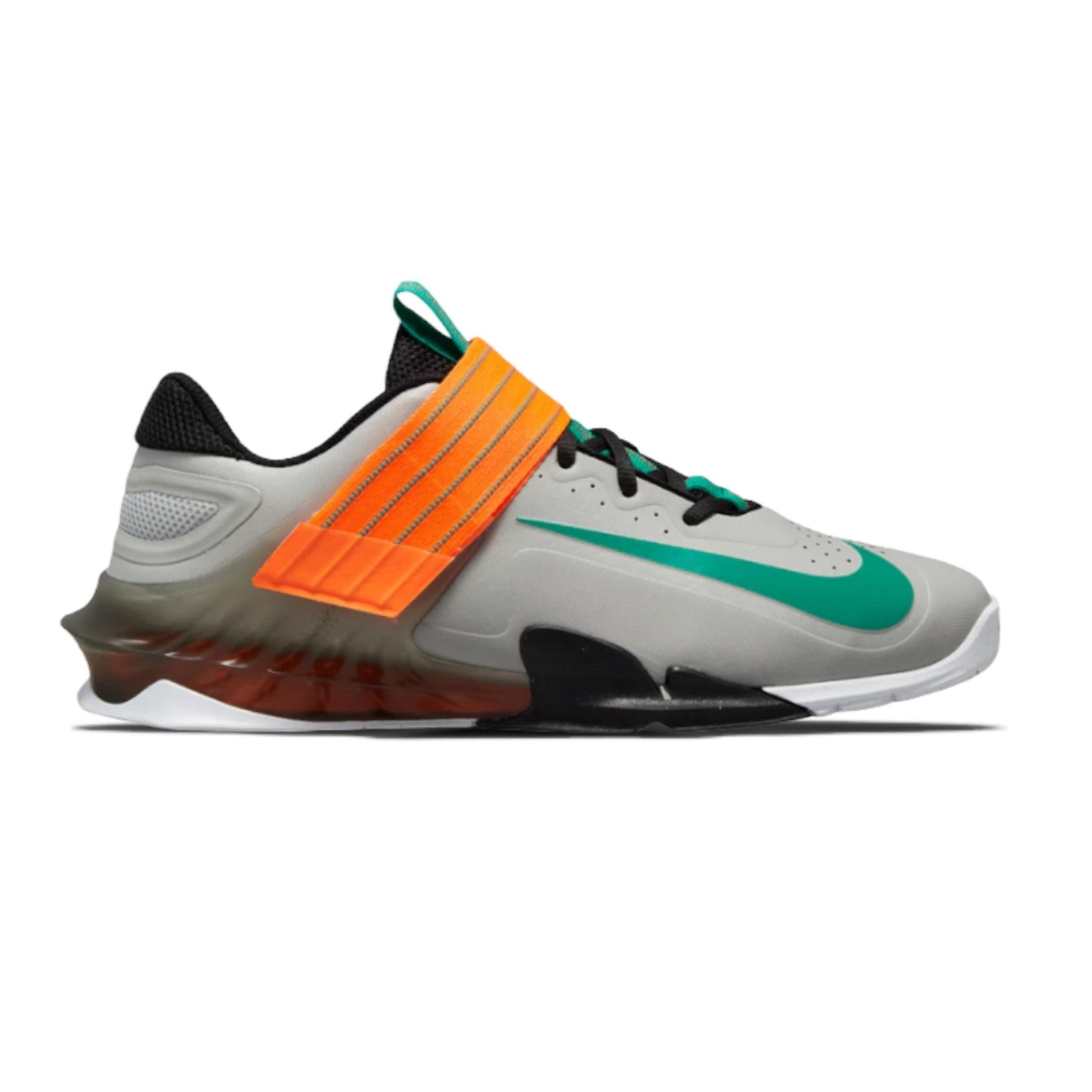 Nike Savaleos, nike, savaleos, weightlifting, crossfit, lifting, shoe, grey, orange