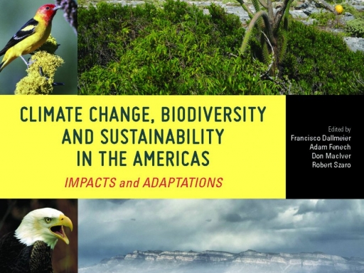 Climate Change, Biodiversity, and Sustainability in the Americas Impacts and Adaptations book cover.