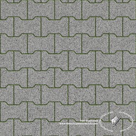 Textures   -   ARCHITECTURE   -   PAVING OUTDOOR   -  Parks Paving - Stone block park paving texture seamless 18689