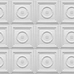 Textures   -   ARCHITECTURE   -   DECORATIVE PANELS   -   3D Wall panels   -  White panels - White interior ceiling tiles panel texture seamless 03002