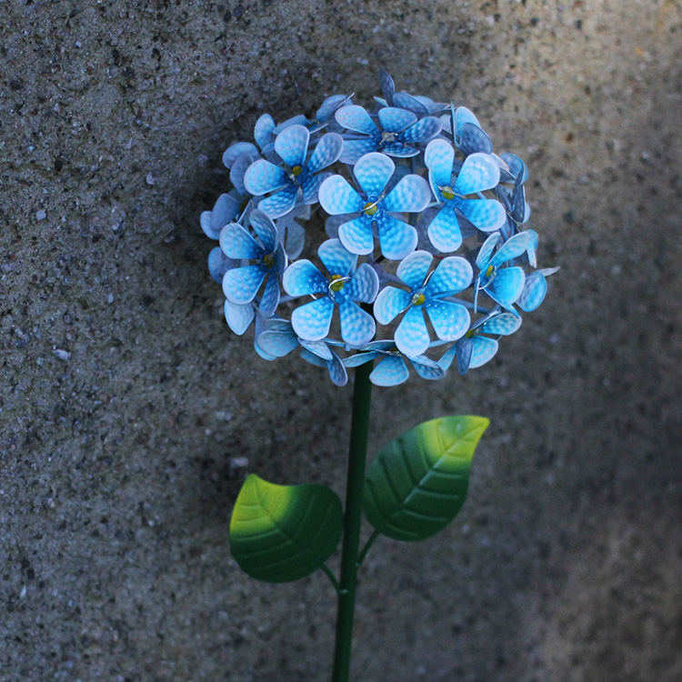 Solcellsblomma på spett, Hortensia