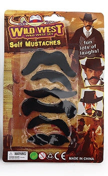 Self Mustaches - Wild West Set (6 pieces) | TNW - STEAM Kids Brisbane