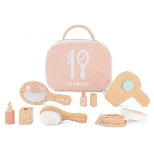 Miniland Doll Wooden Beauty Set 7 Piece Set - STEAM Kids 