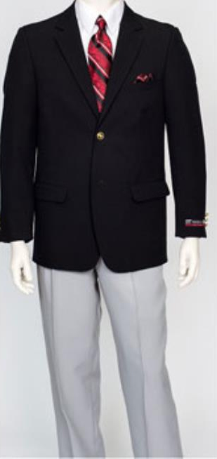  Men's 2 Button Pacelli Classic Black Jacket Blair