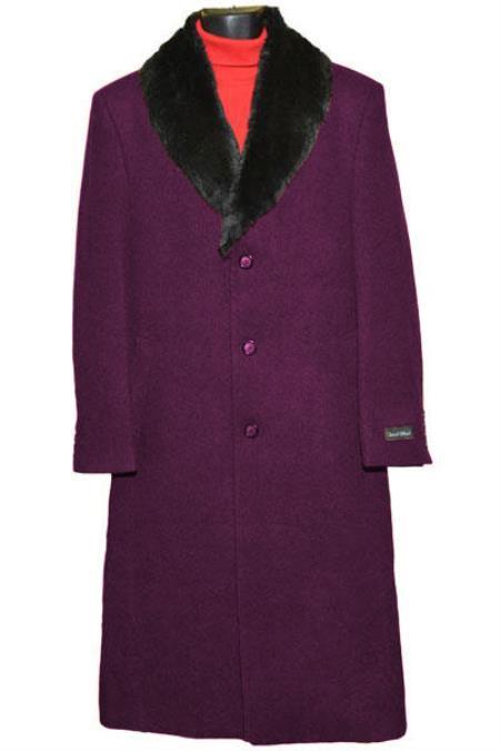 men's Big And Tall Wool Overcoat Topcoat Outerwear Coat Up to Size 68 Regular Fit