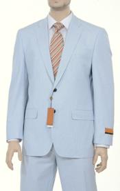  Mens Fine Blue Pinstriped Spring Summer