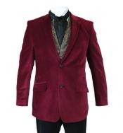  Velvet Smoking Jacket Burgundy 