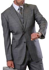  Mens Plaid Suit 3 Piece Regular