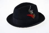  Mens Dress Hat Liquid Jet Black