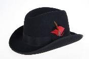  Mens Dress Hat Liquid Jet Black