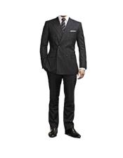   Mens Kingsman Black Striped Pattern