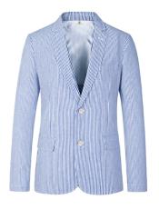   Mens Two Button Carolina Blue