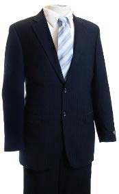  Navy Tone/Tone Pinstripe Designer affordable suit