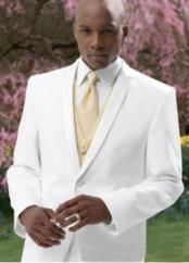  2 Button Style White Tuxedo Suit