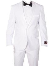   Mens White 1 Button Slim