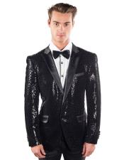   Sequin Blazer mens Barabas Black