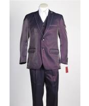 mens2ButtonTwoPieceWineSuit