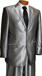  Sateen Metallic Bight 2 Button Style