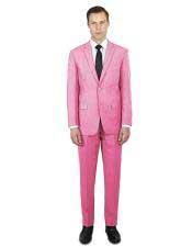  Men’s classic fit pink two button