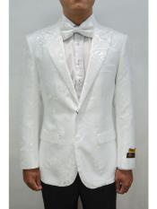  Unique White Peak Lapel mens Floral