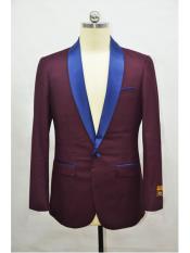  Mens Blazer Burgundy ~ Navy