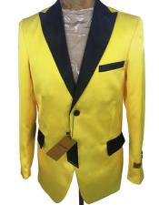  mens Yellow Single Breasted Blazer