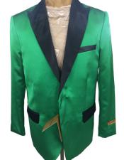  mens Green Single Breasted Two Button