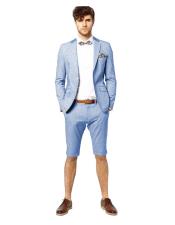  Mens Short Pants Suit Set Mens