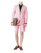  Mens Short Pants Suit Set Mens