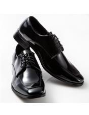  mens Black Lace Up Moc Square