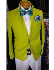  One Chest Pocket Mens Blazer Lime