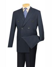  Mens Suit Peak Lapel Double Breasted