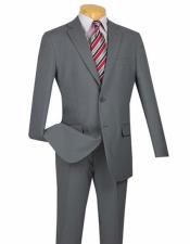  Mens Gray Poly Poplin Fabric Classic