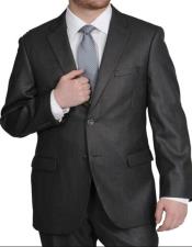  Caravelli Charcoal Sharkskin Suit