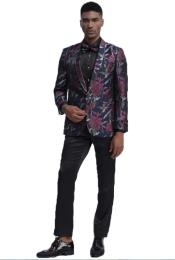  Mens Blue and Pink Tuxedo One